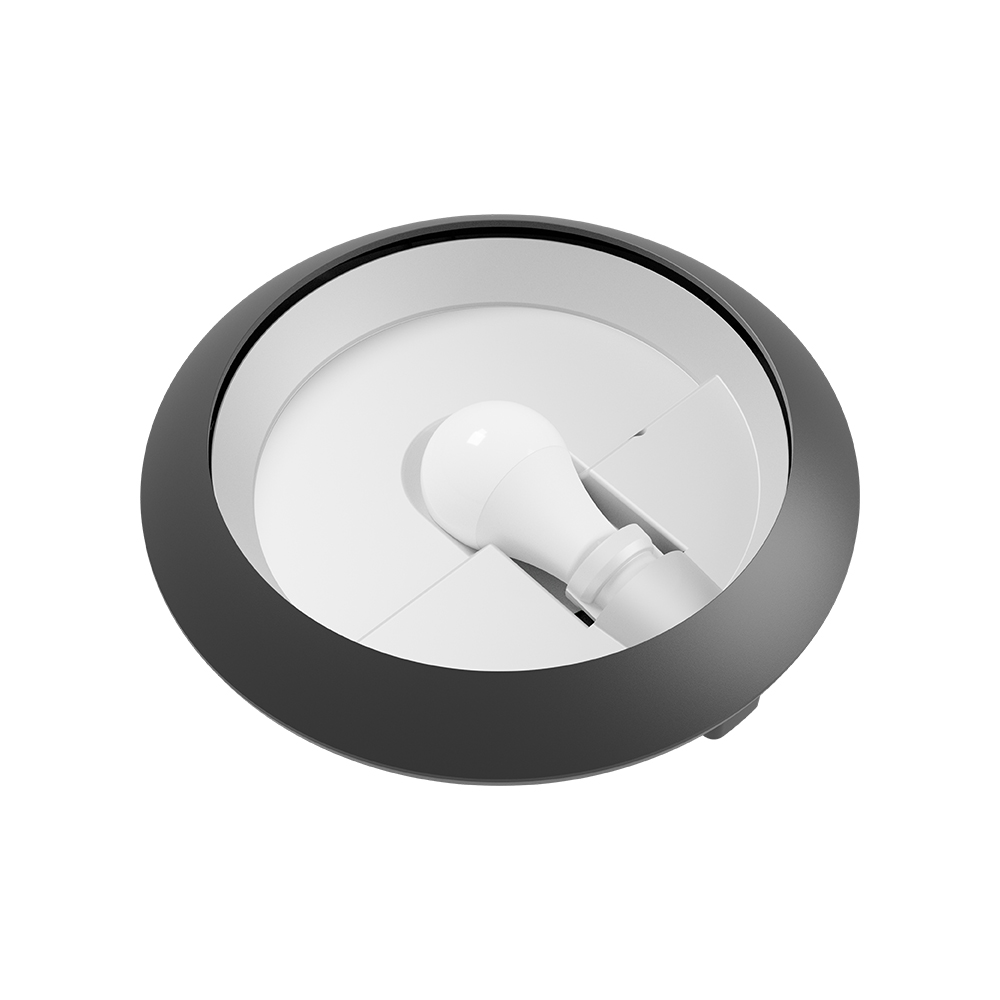 Außen Deckenleuchte E27 mit Bewegungsmelder – Anthrazit IP65 – Ø265 mm Feuchtraum – Ansicht 13