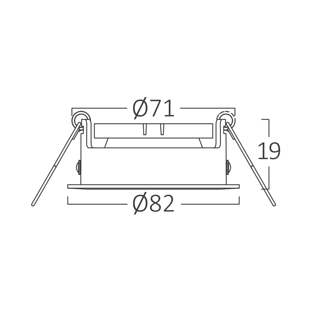 3er Set Einbaustrahler GU10 Schwarz – Ø68 mm schwenkbar – inkl. Fassung IP20 – Ansicht 7