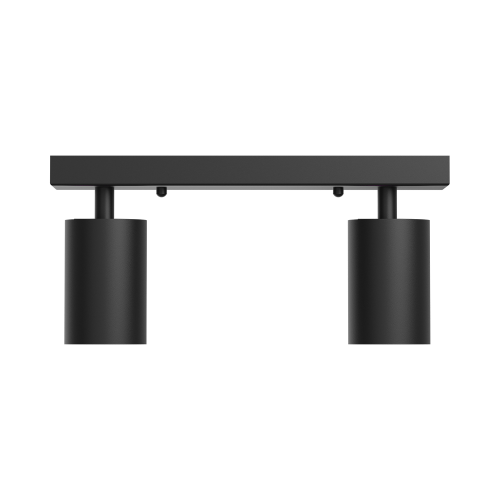 Aufbaustrahler 2-flammig GU10 Schwarz Aluminium – 300 mm – ohne Leuchtmittel IP20 – Ansicht 11