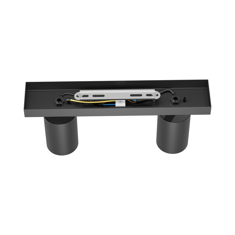 Aufbaustrahler 2-flammig GU10 Schwarz Aluminium – 300 mm – ohne Leuchtmittel IP20 – Ansicht 12