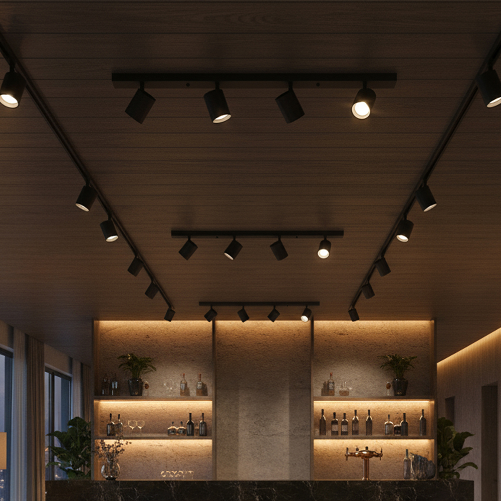 Braytron LED Deckenstrahler 4-flammig GU10 640mm Schwenkbar Schwarz – Ansicht 10