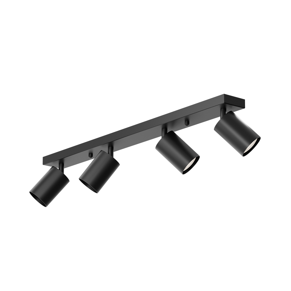 Braytron LED Deckenstrahler 4-flammig GU10 640mm Schwenkbar Schwarz – Ansicht 12