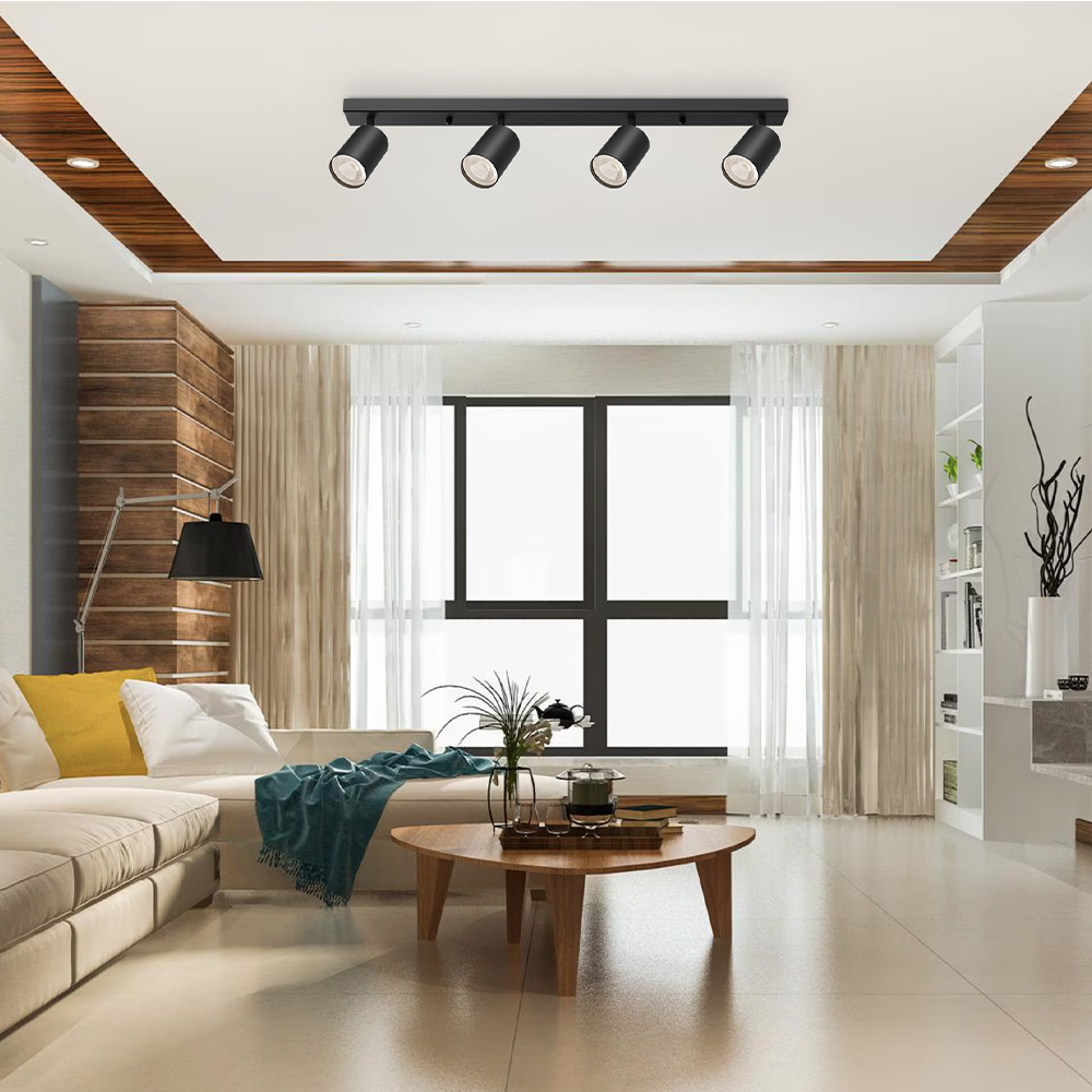 Braytron LED Deckenstrahler 4-flammig GU10 640mm Schwenkbar Gold – Ansicht 9