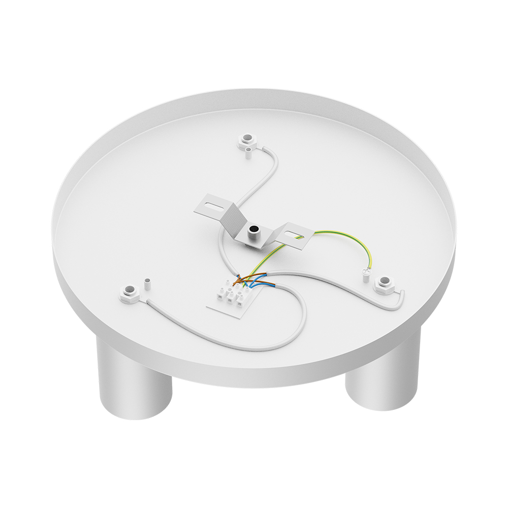 Aufbaustrahler 3-flammig Rund GU10 Weiß Aluminium – Ø300 mm – ohne Leuchtmittel – Ansicht 8