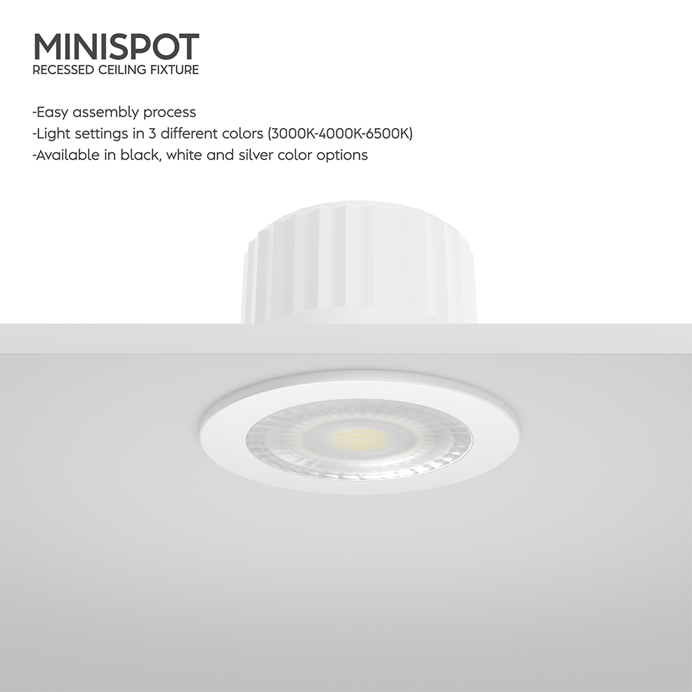 Braytron LED Minispot 3W Minileuchte, Klein, Einbauspot Einbaustrahler, Badezimmer, Wohnzimmer, inkl – Ansicht 5