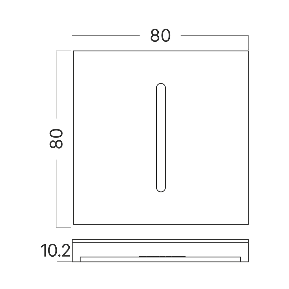 Braytron LED Treppenbeleuchtung 230V Unterputz Wandeinbauleuchte 2W 200lm 3IN1 Farbwahl 3000K 4000K – Ansicht 5