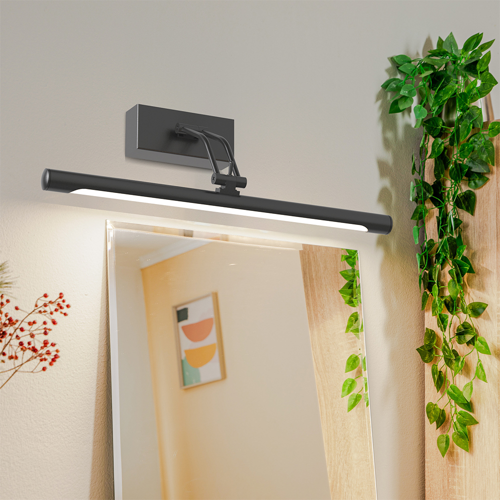 LED Spiegelleuchte Chrom 8W 40cm – Bilderleuchte 700lm – Ansicht 9