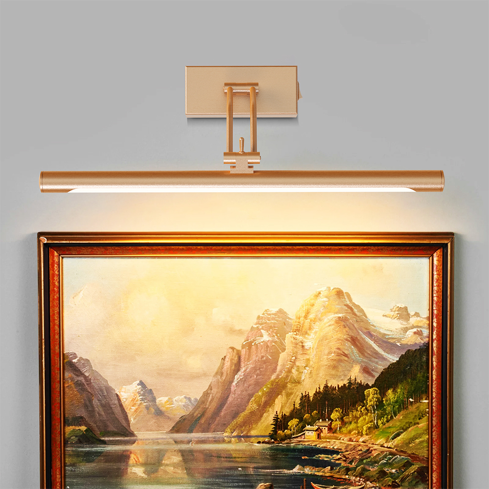 LED Spiegelleuchte Gold 8W 40cm – Bilderleuchte 700lm – Ansicht 9