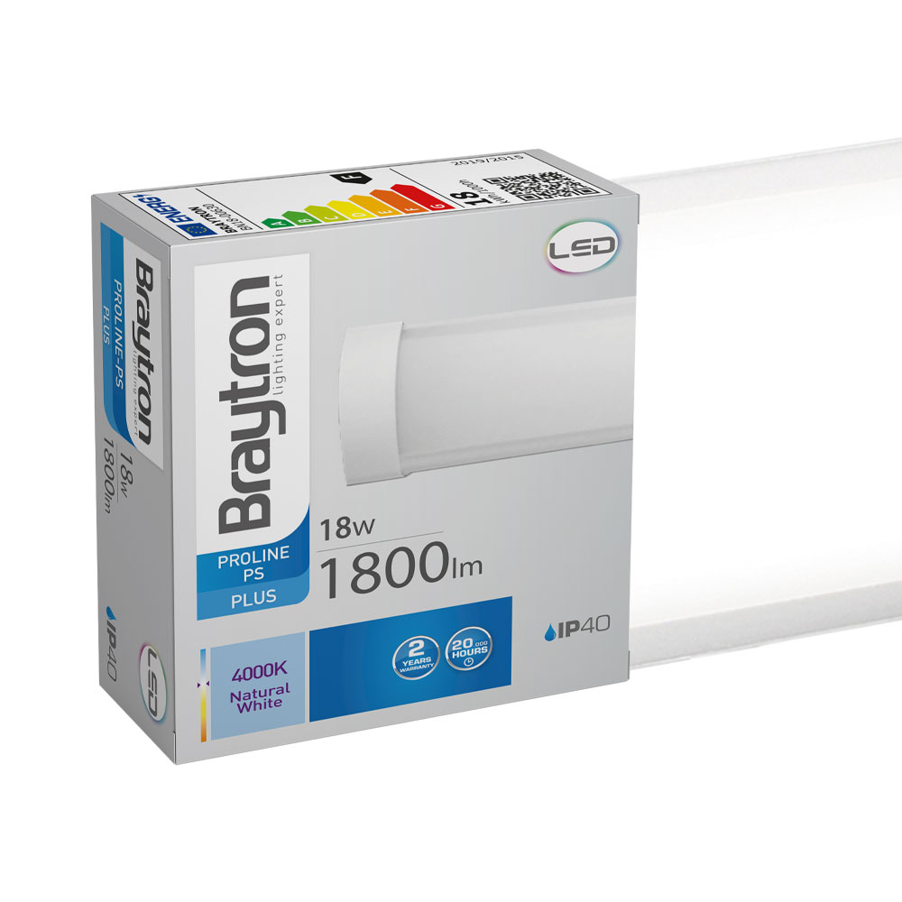 Braytron LED Wandleuchte 18W 60cm Neutralweiß Bad & Küche – Ansicht 6