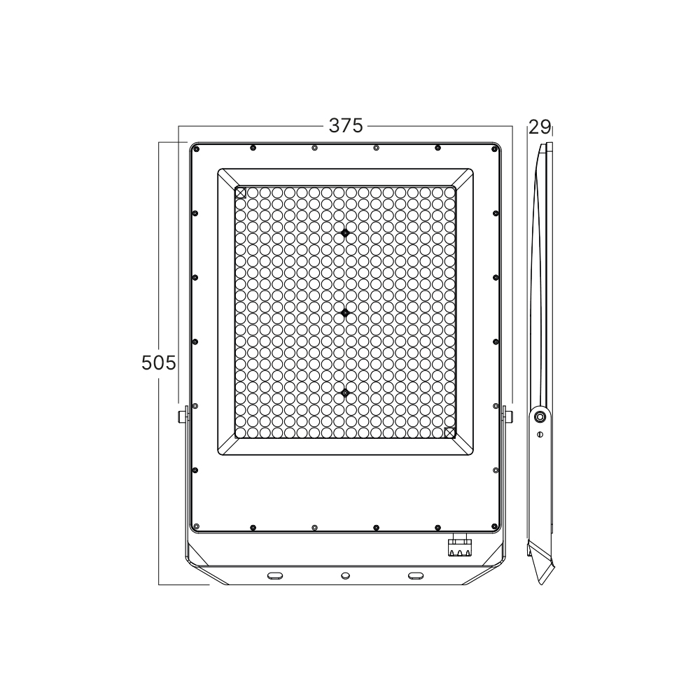 LED Flutlicht 300W IP65 Braytron – 3CCT Außenstrahler – Ansicht 13
