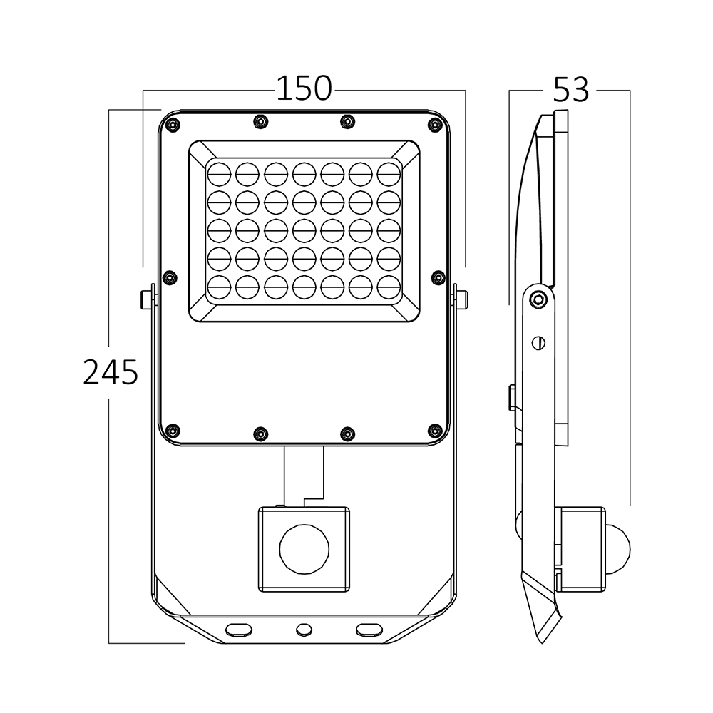 Braytron LED Flutlicht 30W IP65 Außenstrahler 3CCT 3000K-6500K 3300lm – Ansicht 10