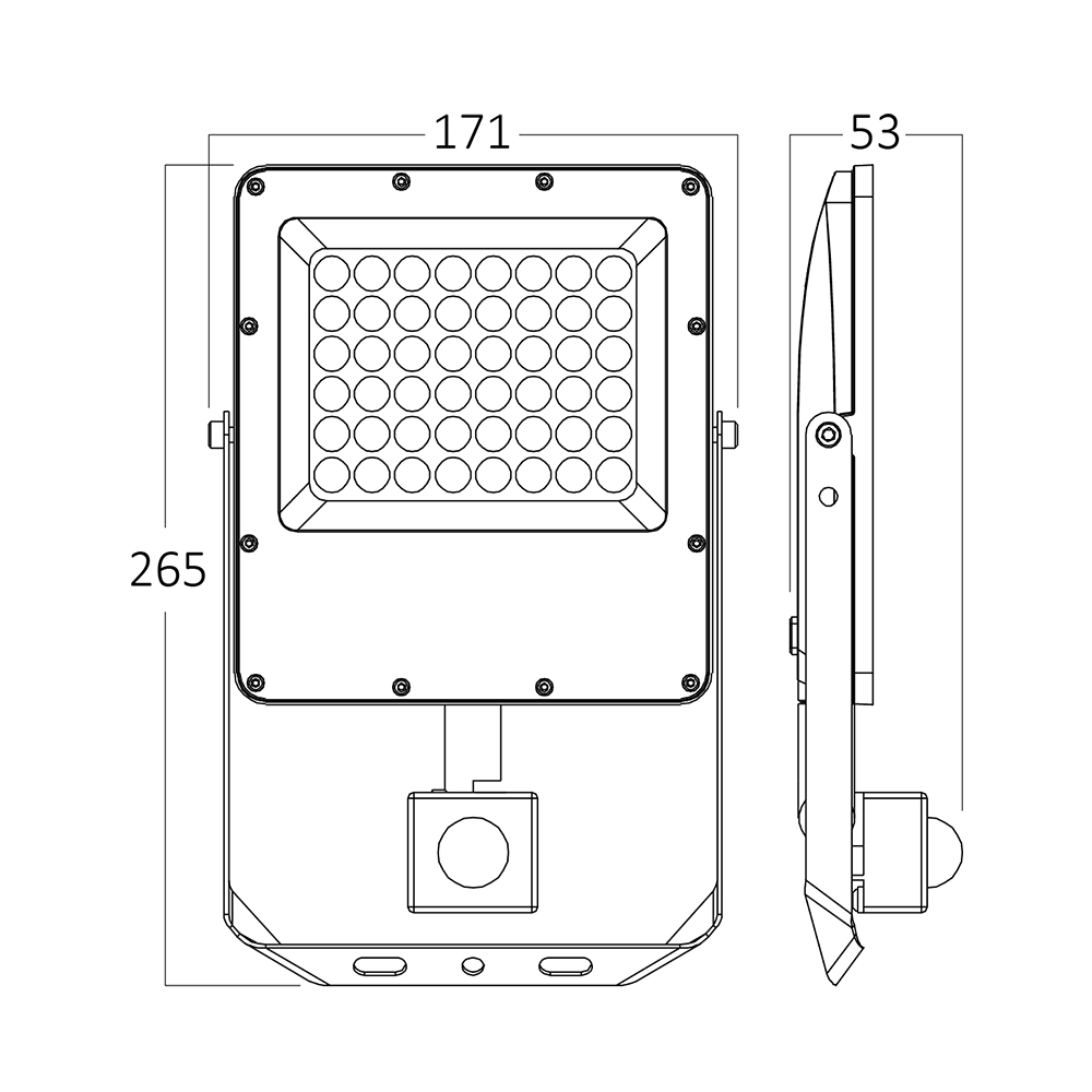 Braytron LED Flutlicht 50W IP65 Außenstrahler 3CCT 3000K-6500K 5500lm – Ansicht 10