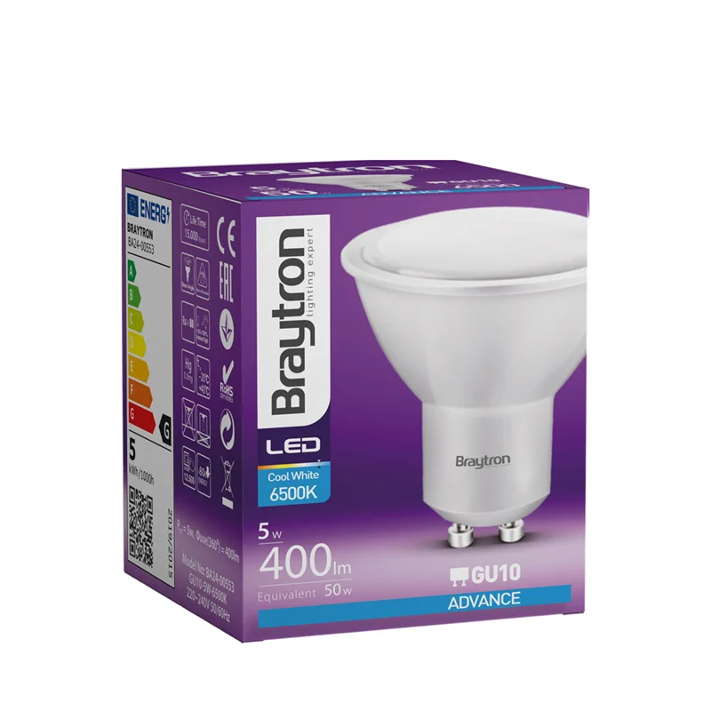 Braytron GU10 LED Spot 5W – 6500K Kaltweiß, 400lm, 110° Abstrahlwinkel kaufen – BA24-00553 | lumdo.de