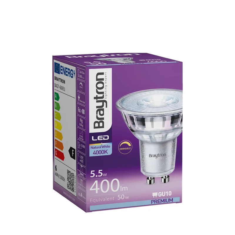 LED GU10 5,5W (50W) dimmbar 4000K Neutralweiß | PurpleLights kaufen – BA27-60651 | lumdo.de