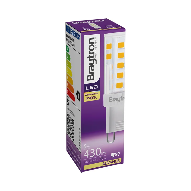 G9 LED Lampe 5W – 3000K warmweiß, 430lm, ersetzt 45W, 240°, 15.000h kaufen – BA29-00590 | lumdo.de