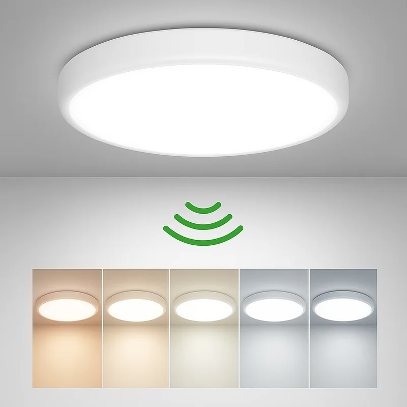 LED Deckenleuchte mit Bewegungsmelder 5CCT 10-20W IP54 | PurpleLights kaufen – BC15-00480 | lumdo.de