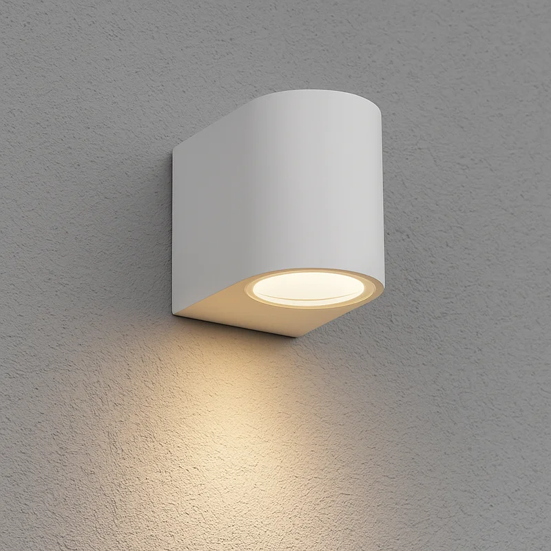 Wandleuchte Weiß Aluminium – 1xGU10 IP44 für Außen & Innen, modern kaufen – BG32-00200 | lumdo.de