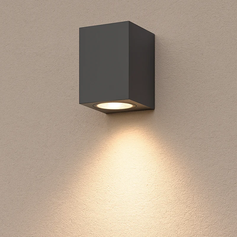 Wandleuchte Außen Anthrazit Eckig – GU10 IP44, modern & wetterfest kaufen – BG32-00402 | lumdo.de