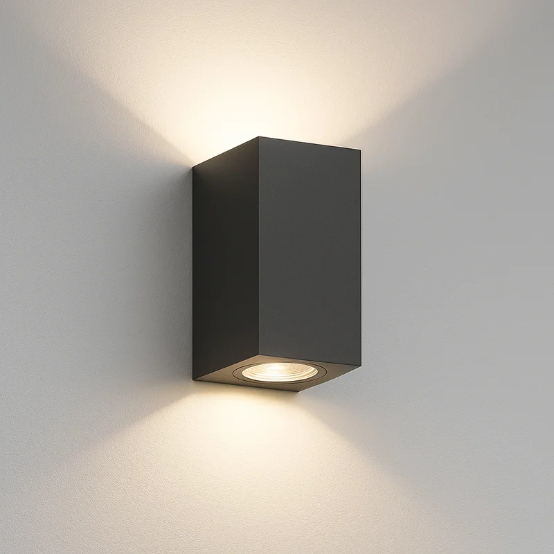 Wandleuchte Außen Anthrazit Eckig – UP&DOWN 2xGU10 IP44, modern kaufen – BG32-00422 | lumdo.de