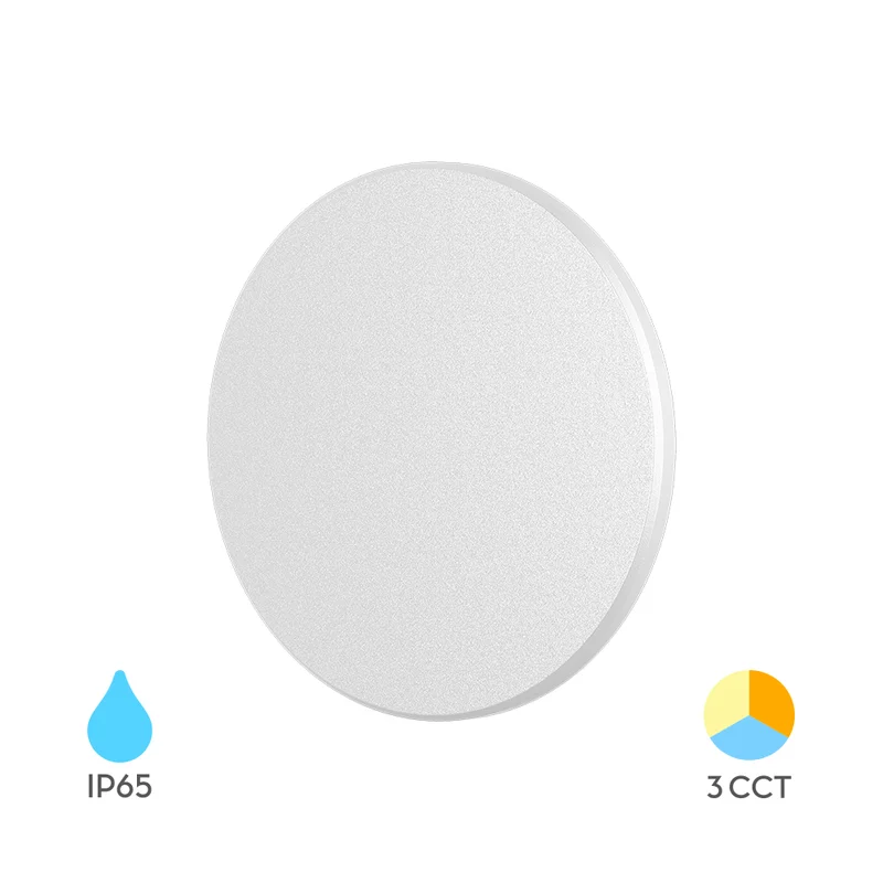 LED Außenwandleuchte 8W 3CCT – Rund Weiß – 760 lm – IP65 Ø120 mm kaufen – BG37-00080 | lumdo.de