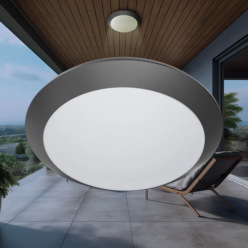 Wetterfeste LED-Deckenleuchte mit E27-Fassung | IP65 | Ø 285 mm kaufen – BG37-00702 | lumdo.de