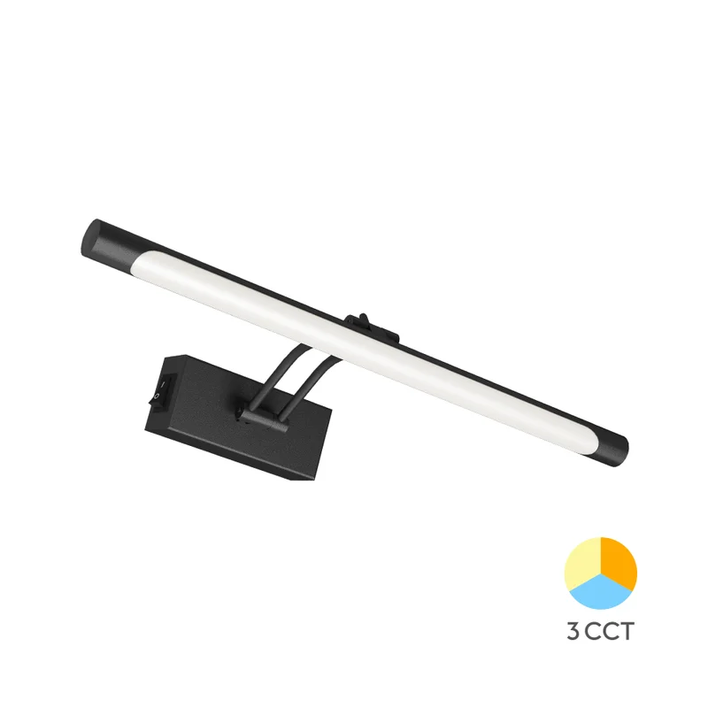 LED Spiegelleuchte Schwarz 8W 40cm – Bilderleuchte 700lm kaufen – BN12-00881 | lumdo.de