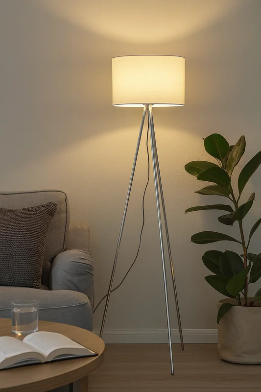 Braytron Stehleuchte Weiß– 3-Bein, 155 cm, sat. Kunststoffschirm, E27 kaufen – BV06-00030 | lumdo.de